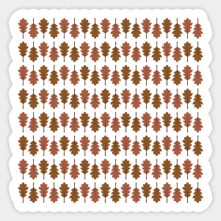 Oak Leaves Pattern (Brown) Sticker